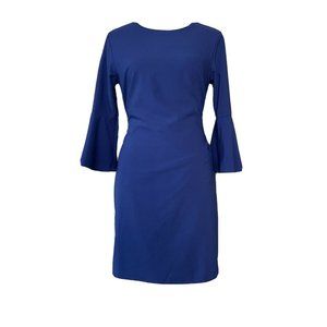 Lulus Royal Blue Midi Dress Medium 3/4 Bell Sleeve